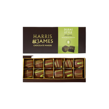 Harris & James Dubai Chocolate Box – 12 Handmade Artisan Chocolates (180g)